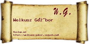 Welkusz Gábor névjegykártya